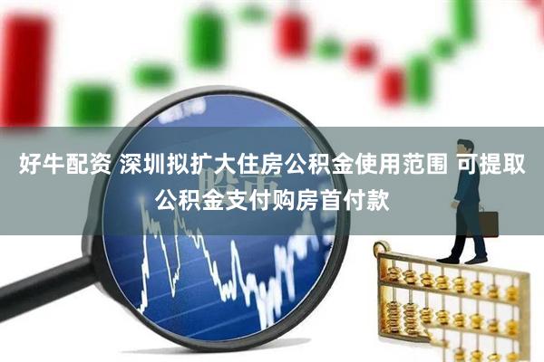 好牛配资 深圳拟扩大住房公积金使用范围 可提取公积金支付购房首付款